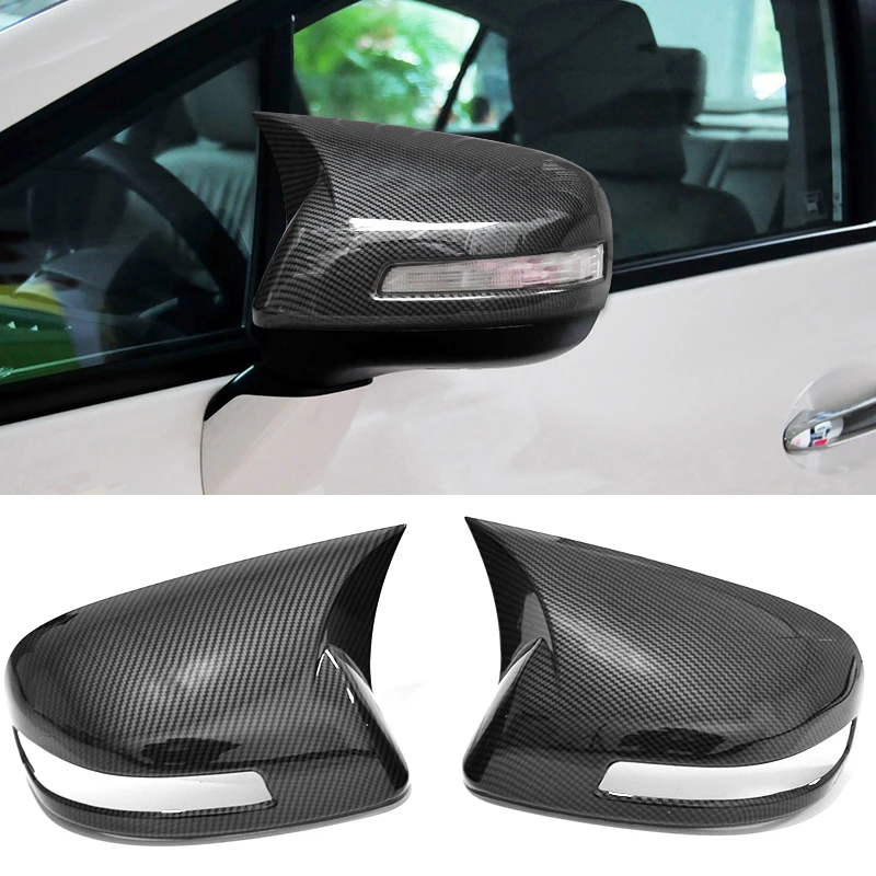 For honda civic  9th 2012-2015 car Carbon fiber pattern with horn rearview mirror trim cover ，refit 2013 2014