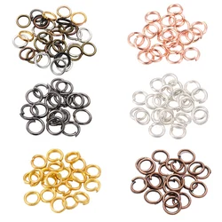 50-200pcs/lot 3-20 mm Jump Rings Split Rings Connectors For Diy Jewelry Finding Making Accessories Wholesale Supplies