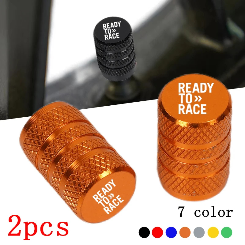 2PCS Tire Valve Caps Wheel Tyre Cover CNC Aluminum Alloy For KTM Ready to Race Adv Duke 390 690 790 890 1190 Rc 1290 Adventure