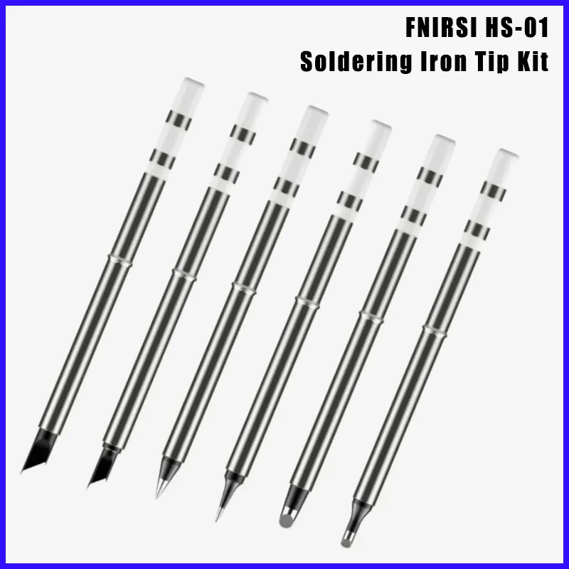 FNIRSI HS-01 Mini Soldering Iron Replacement Heating Tip HS01-BC2 B2 For T85/HS-01/GD300/RGS65 Solder