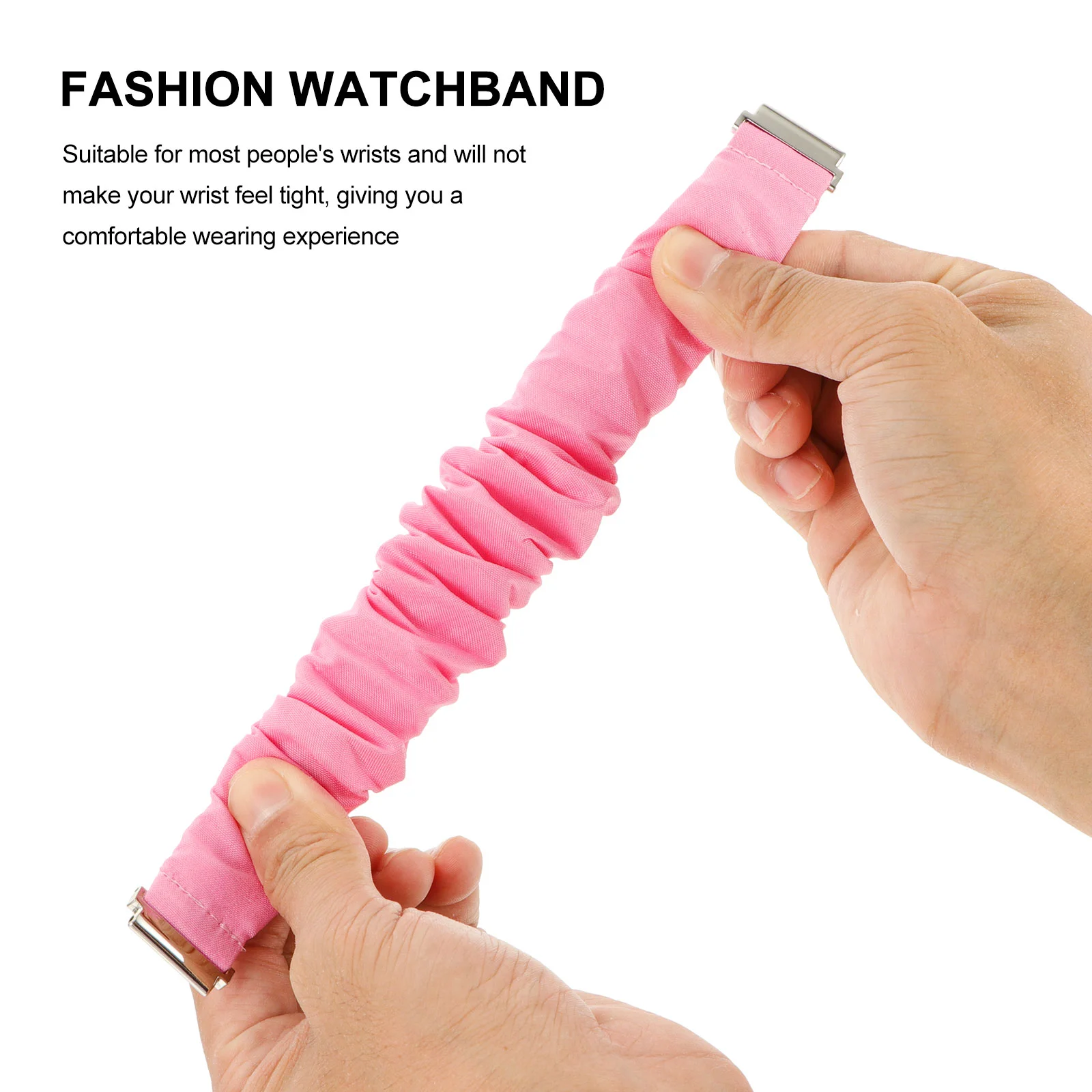 Relojes Diadema Impreso Scrunchie Correa de reloj Pulsera inteligente Rosa Miss