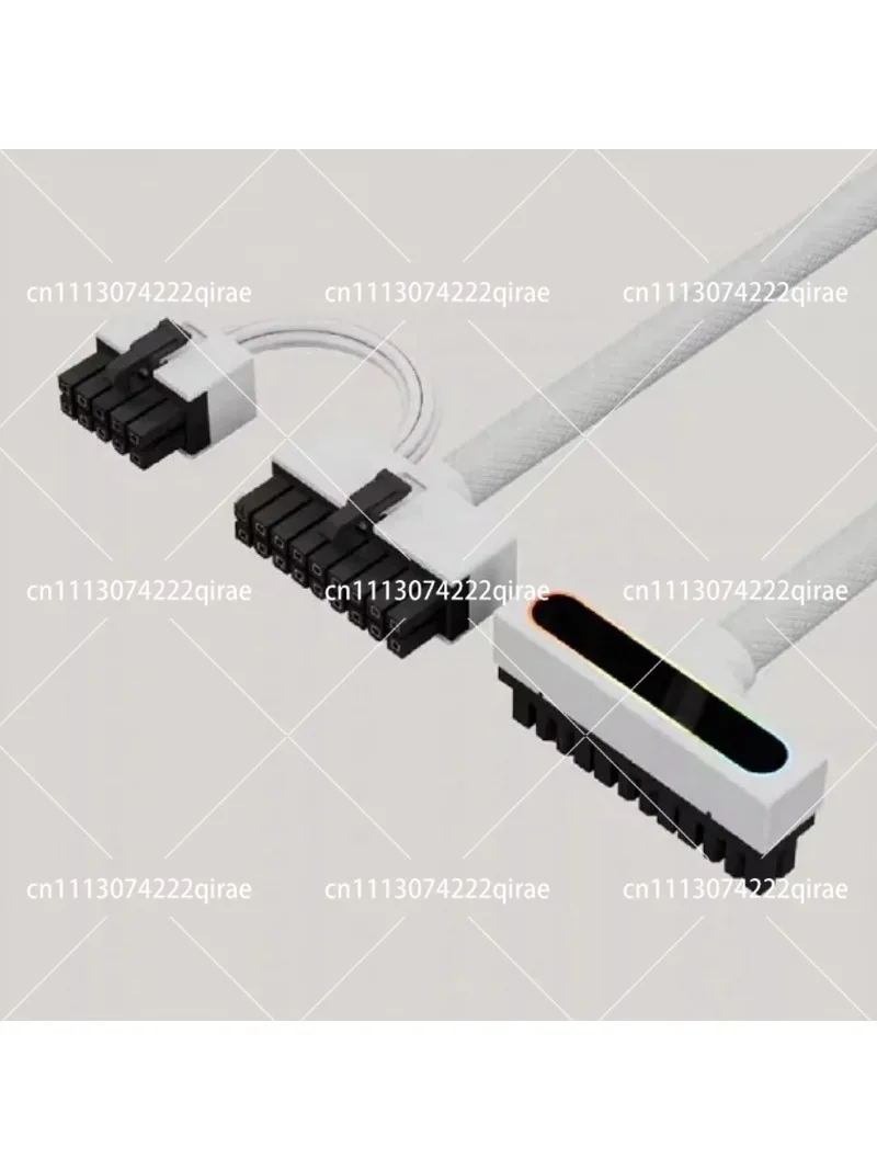 24Pin 90 Degree Angled Motherboard Power Extension Cable ARGB Sync Module for PC Build
