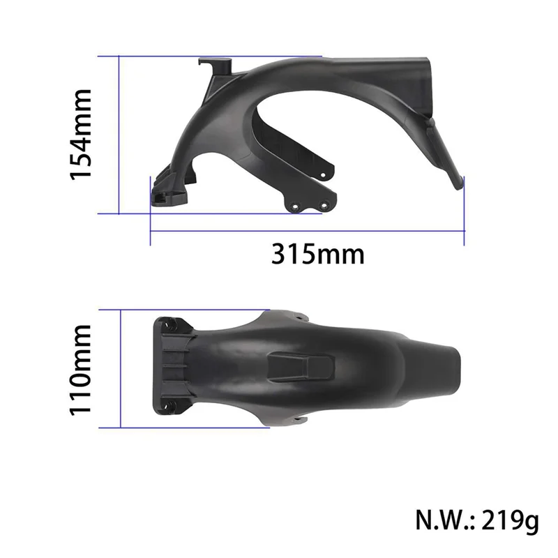 

A79E-For Ninebot Max G2 Electric Scooter Rear Fender Assembly With Mud Guard Taillight Parts