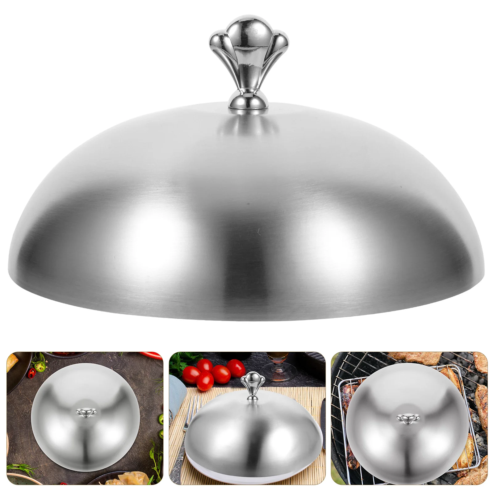 Steaks Cover Restaurant Supply Food Household Dish Silver Kitchen Gadget Protector