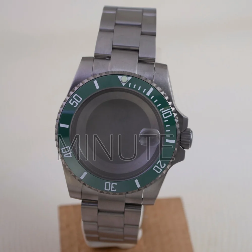 

Titanium NH35 watch case strap sapphire glass SUB GMT is for PT5000 NH34 NH36 Titanium watch case repair accessories