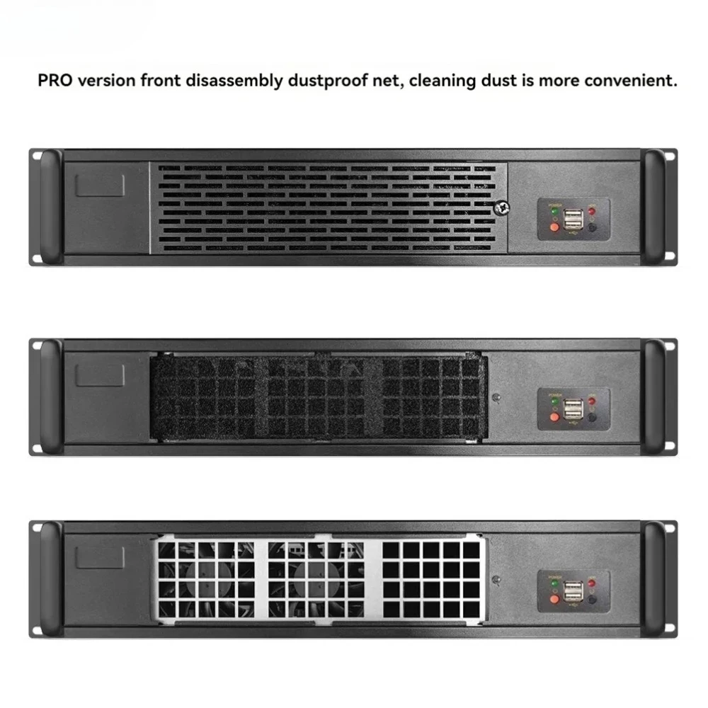 2u Chassis Mini Industrial Server in-line HDD Enterprise Hotel Air Cooled Quiet Simple Fan