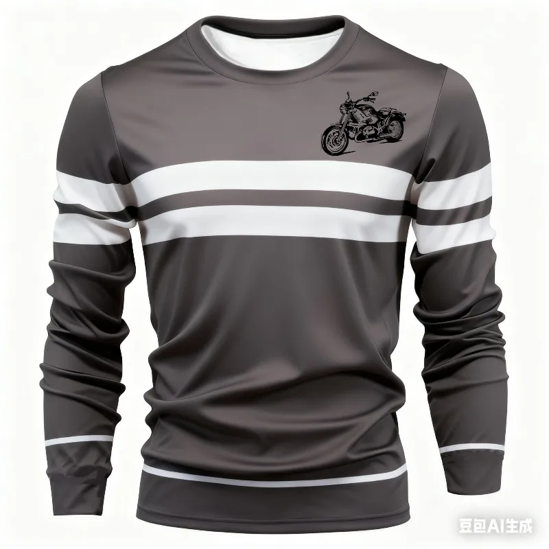 

Мужская футболка с длинными рукавами и 3D-принтом для внедорожного мотоцикла, дышащая, повседневная, быстросохнущая, скорость езды
