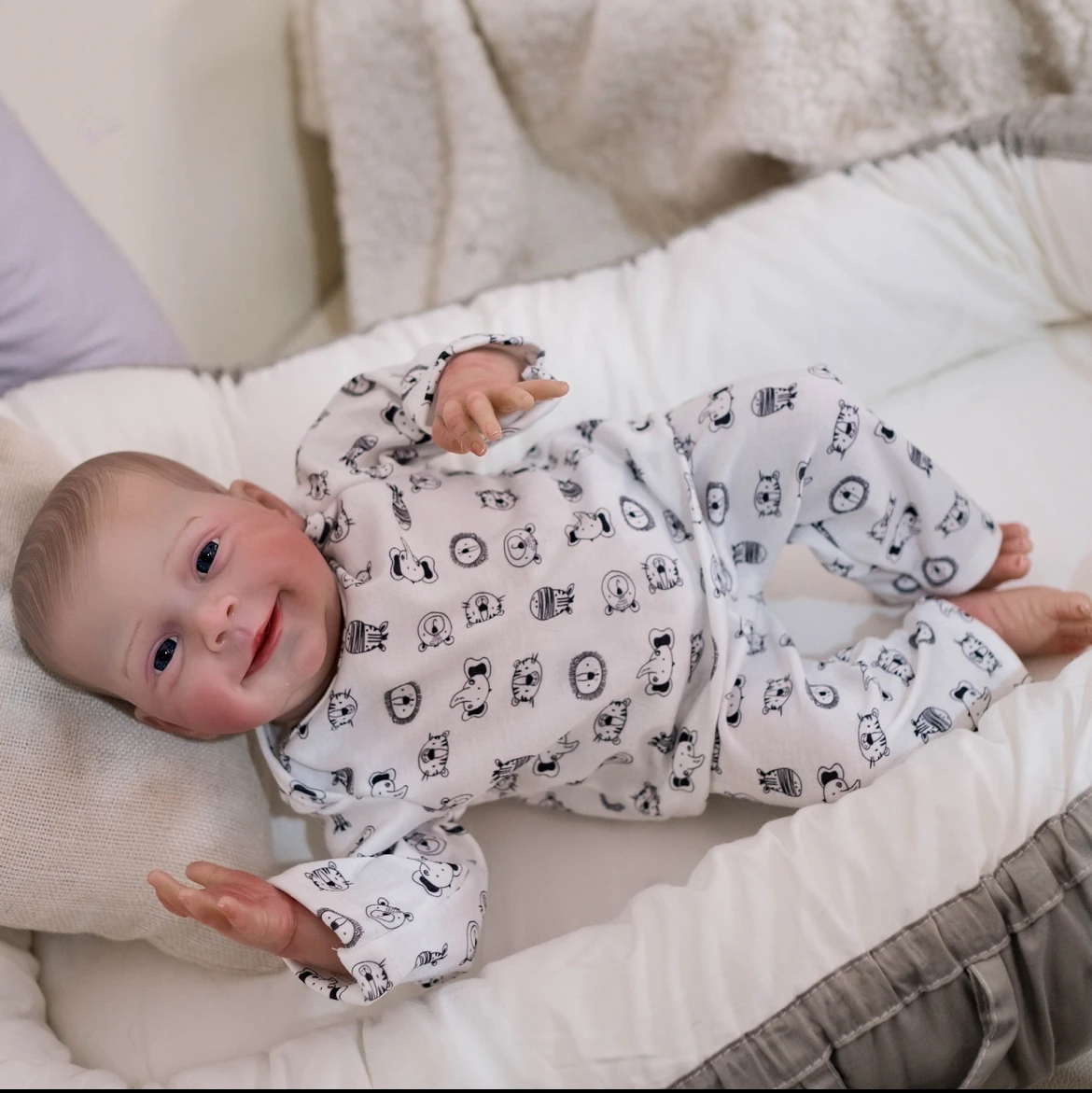 48cm Birthday Surprise Reborn Doll - Lifelike Open Eyes, 3D Veins & Premium Soft Touch, Ideal Gift for Children