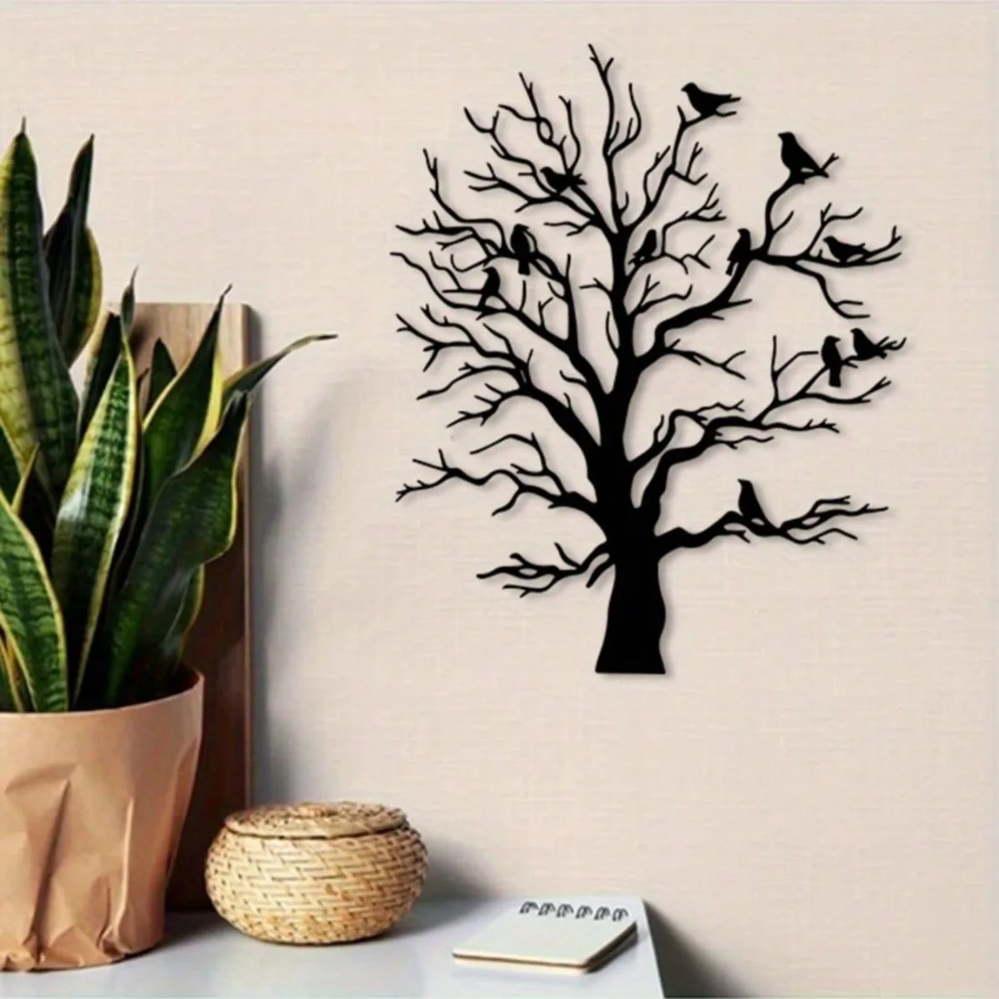 Tree of Life Metal Wall Art - Rustic Iron Powder-Coated Indoor Outdoor Decor Gift