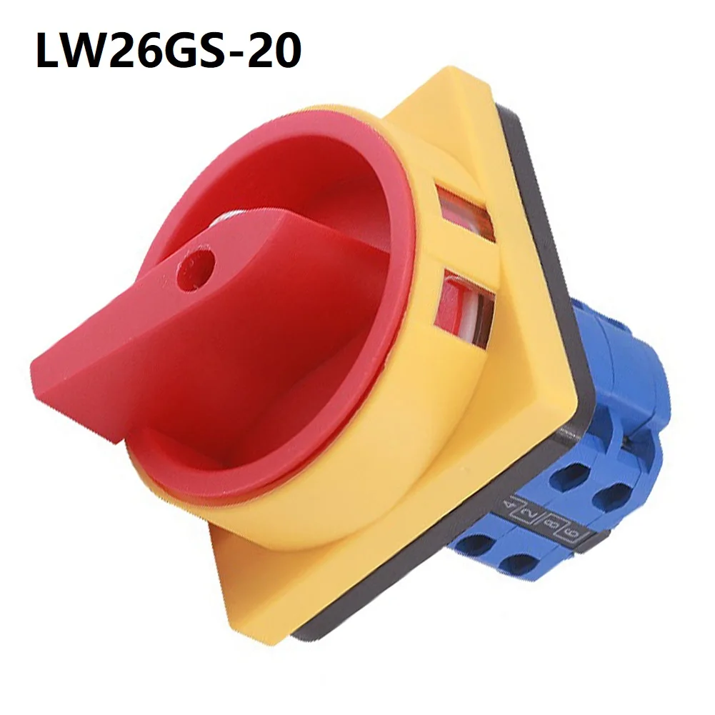 LW26GS-20/02 690V 20A Padlock Rotary Cam Switch OFF-ON 2 Position Main Switches For Machine Tools And Industrial Equipment