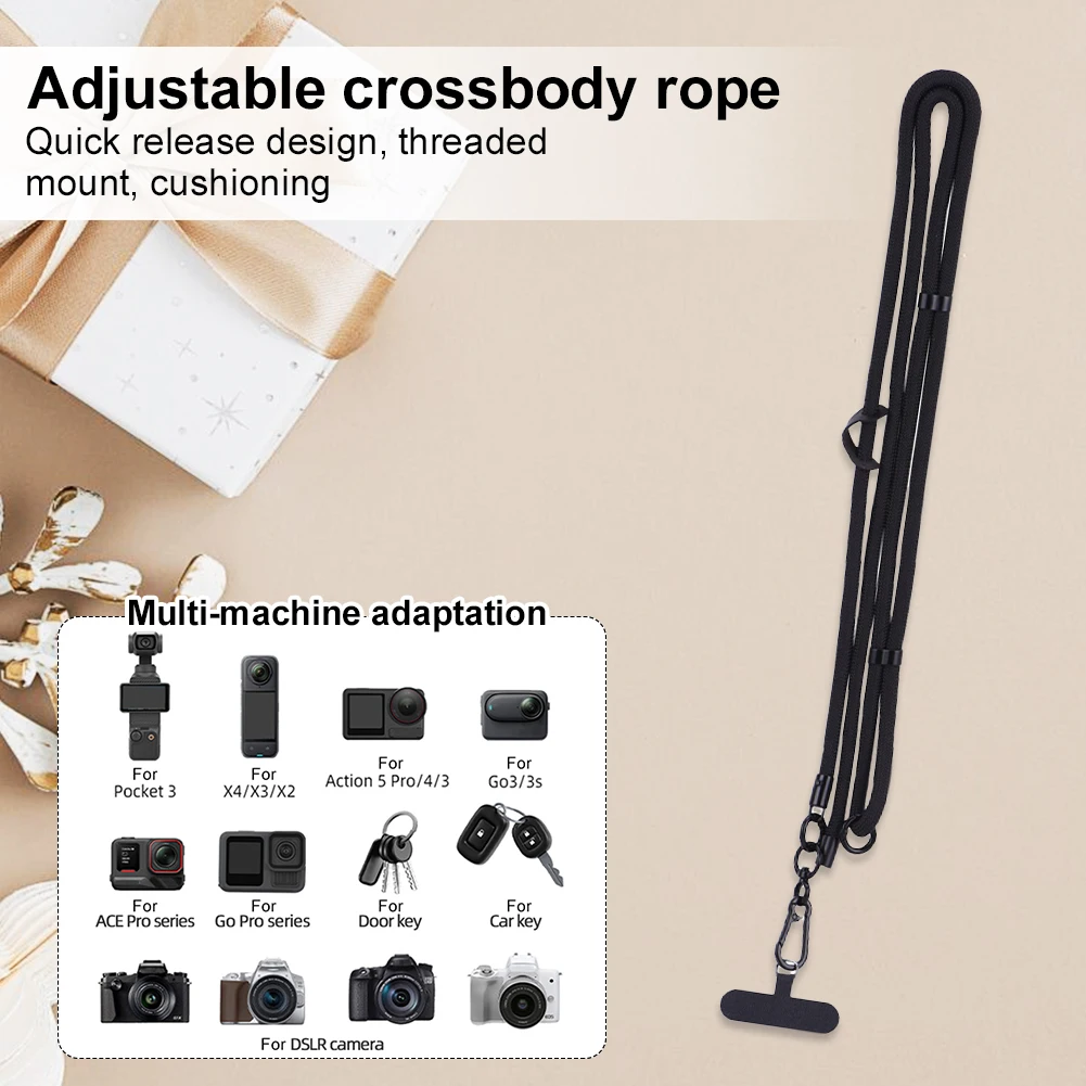 Crossbody Strap Anti-loss Crossbody Rope Lanyard Camera Lanyard Anti-Lost Rope for DJI OSMO Pocket 3/Osmo Action 5 Pro