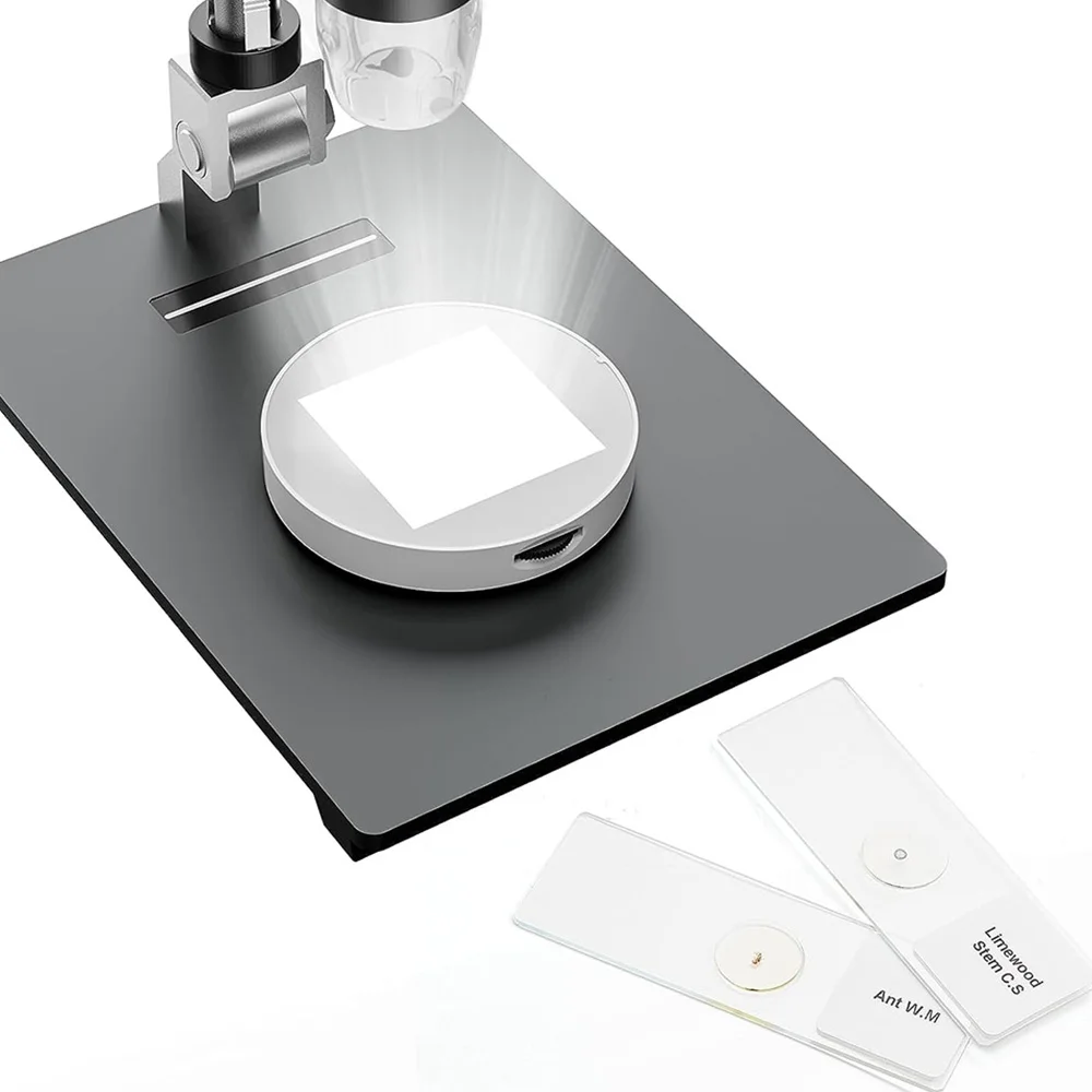 Universal Microscópio Bottom Light Transmitido Led Stage Holder Lâmpada Ajustável Iluminação para Lcd Usb
