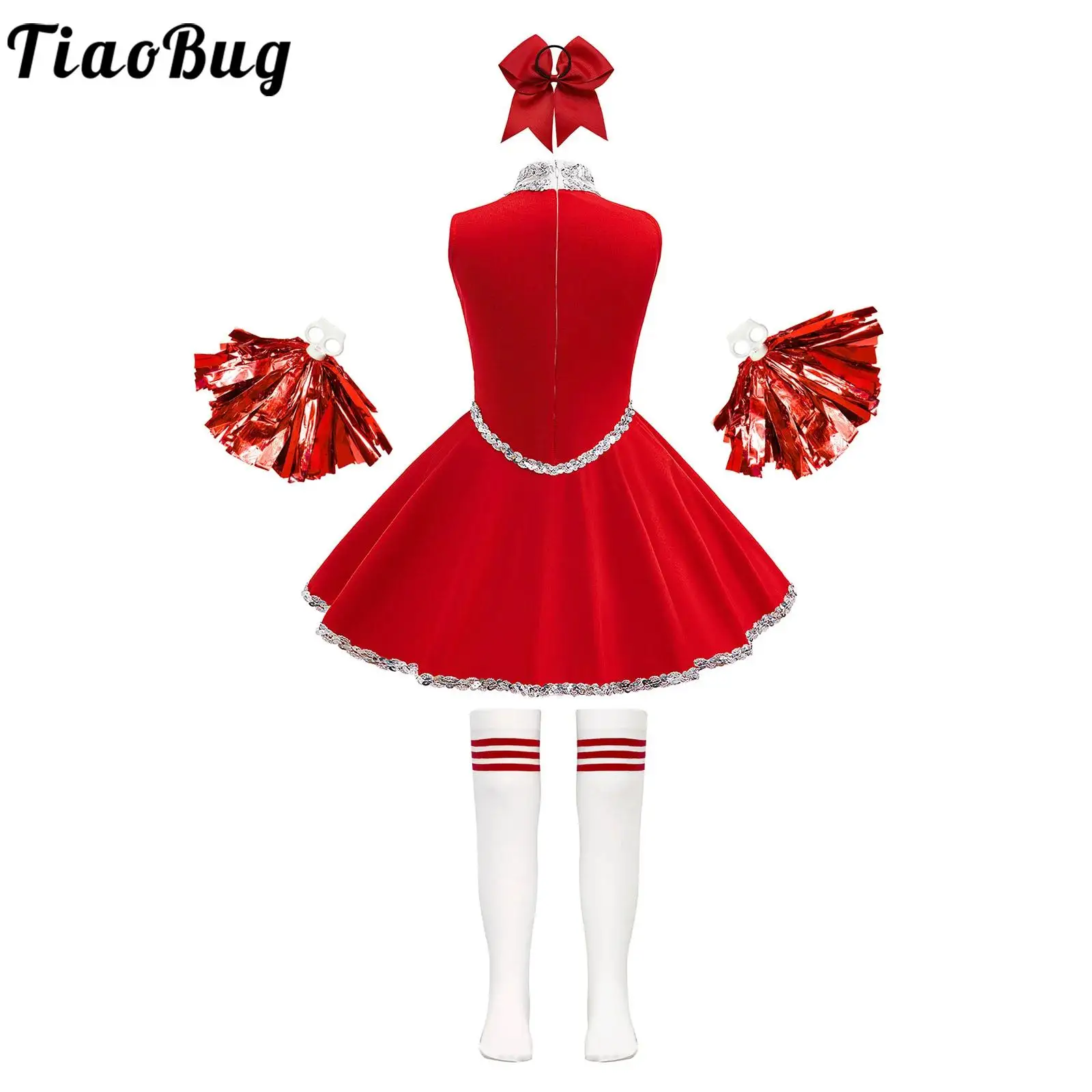 kids-girls-ballet-jazz-dance-costume-sleeveless-glittery-sequins-color-block-dress-school-cheerleading-stage-performance-uniform