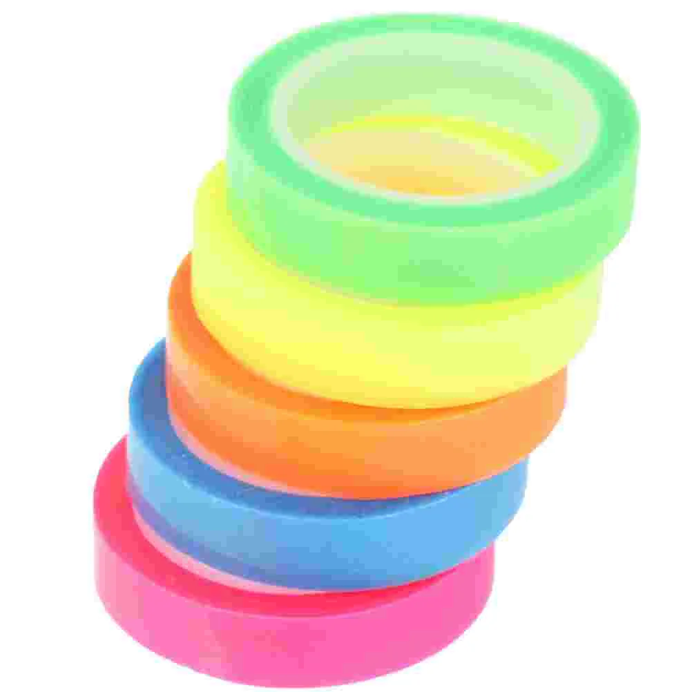 

5 Rolls Waterproof Index Sticker Book Sticky Tabs Highlight Tapes Highlighter Labels The Pet for Books Transparent Removable