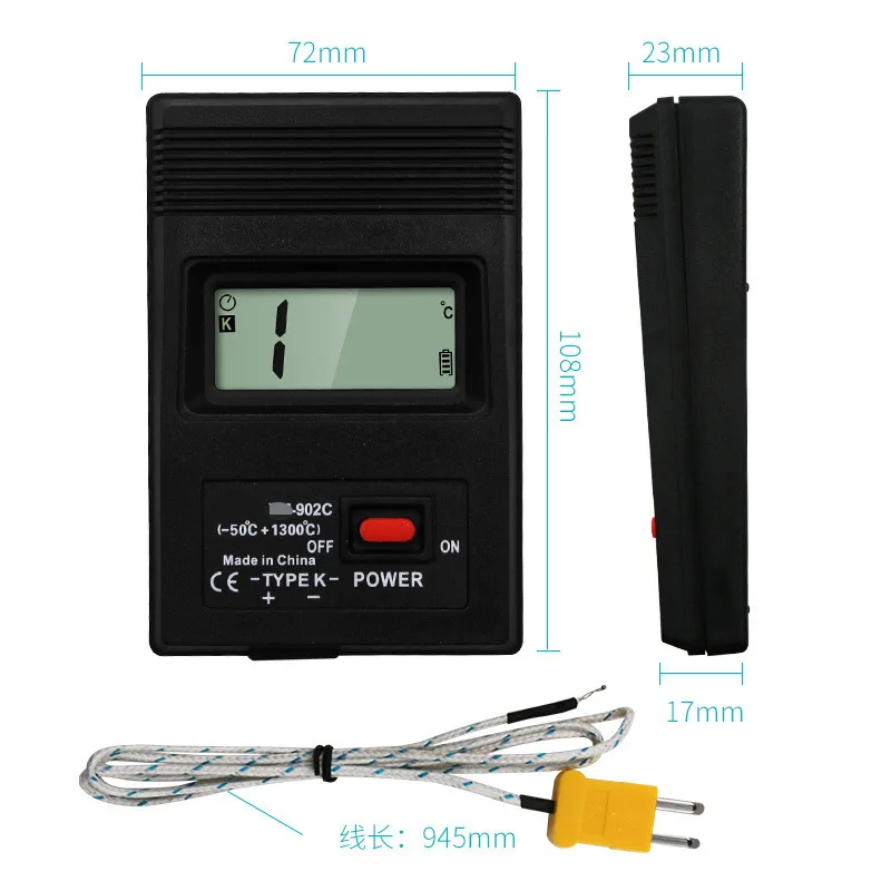 Thermometer Thermocouple thermometer, air conditioner trend temperature detector, gas liquid semi-solid temperature measurement