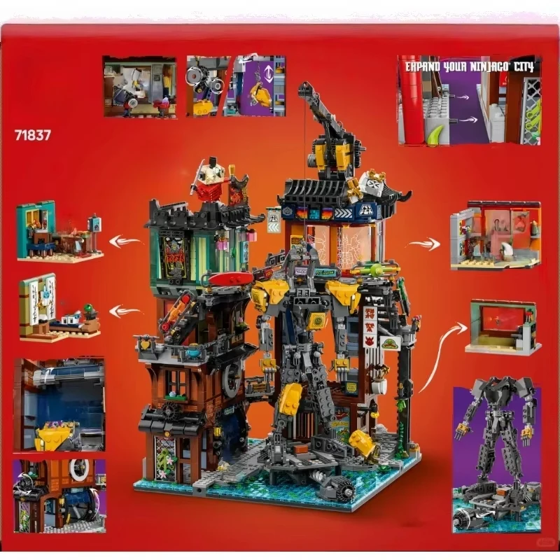 

3244Pcs new 2025 city Workshop market Building blocks creative street view house toys adult children birthday gifts