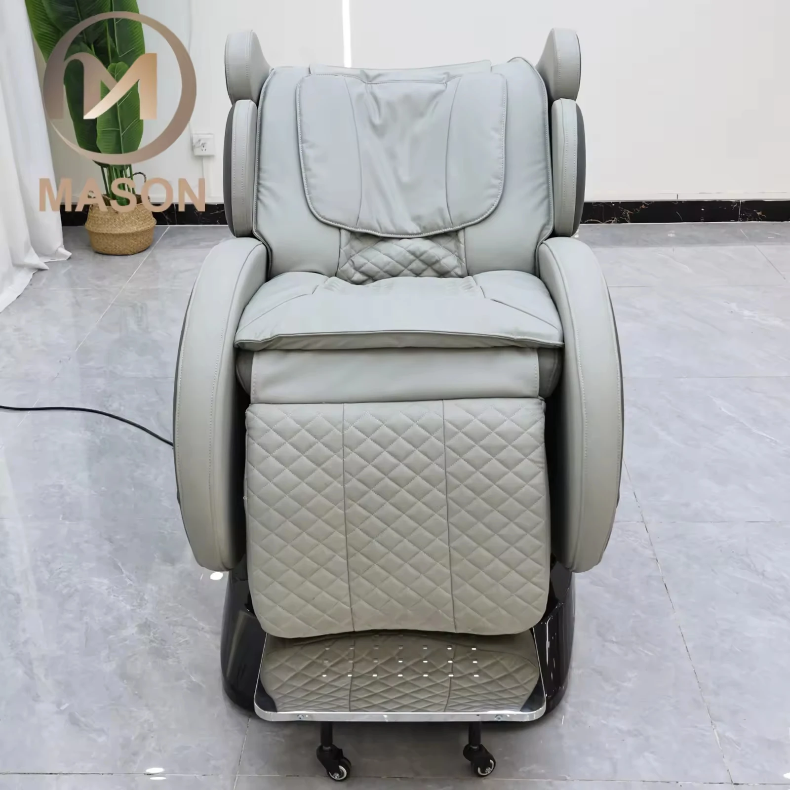Premium Modern Dual-Motor Zero Gravity Shampoo Chair Rotating Massage Bed Full Body Heating Ceramic Spa Leather Stainless Steel