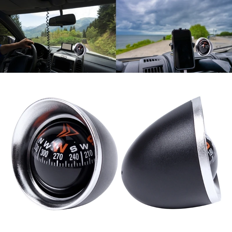 Car Compasses Decoration Dashes Mount Vehicle Navigation Compasses Automotive Dashboard Decoration Car Accessories 24BD