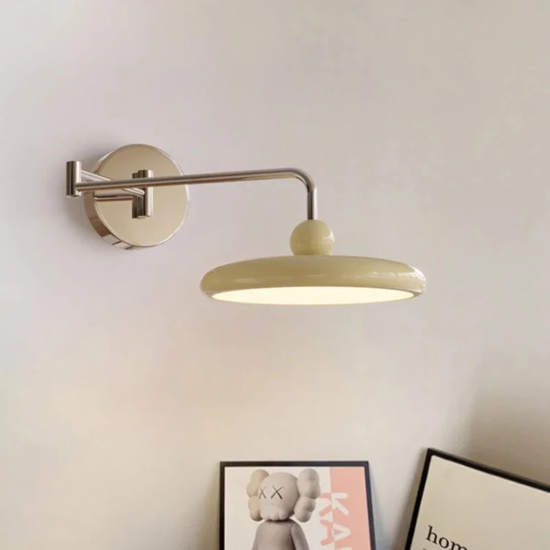 

Nordic Folding Rocker Arm Wall Lamps LED Movable Bedside Lamp Modern Living Room Bedroom Wall Lights Retractable Reading Light