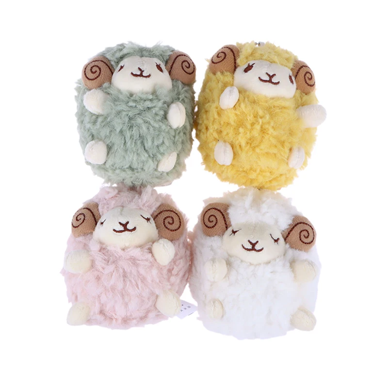 New 1Pc Backpack Decor Sheep Plush Pendant Cute Mini Sheep Plush Pendant Soft Lamb Doll Ornament Keychain For Car Decoration