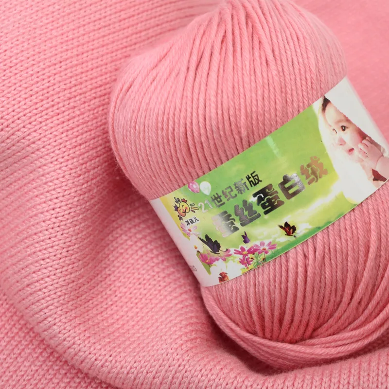 50g/bundle soft yarn, 6 strands DIY colorful embroidery floss for hand Knitted threads crafts for crocheting slippers, dolls, ba