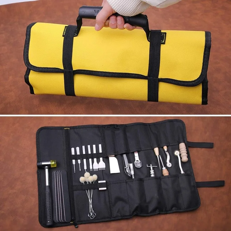 مجموعة أدوات من جلد BUDDUR مع مثقاب ثقب وسكين للنحت ، مجموعة إكسسوارات احترافية سهلة الاستخدام ، مصنوعة يدويًا #6