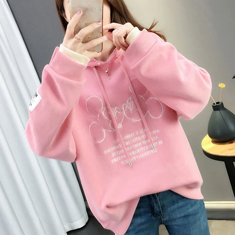 2024 Spring and Autumn New Women\'s Hooded Sweater Women\'s Fashion Trendy Loose Hoodie Top Women Pullover Jacket