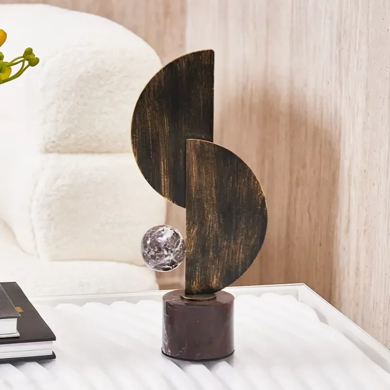 Art abstract sculpture resin brown desktop decoration home decoration living room home decoration