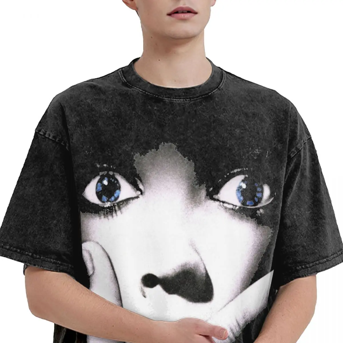 Washed T Shirt Scream Horror Movie Vintage T-Shirts Street Halloween Streetwear Short Sleeve Summer Tops Tees for Men Women