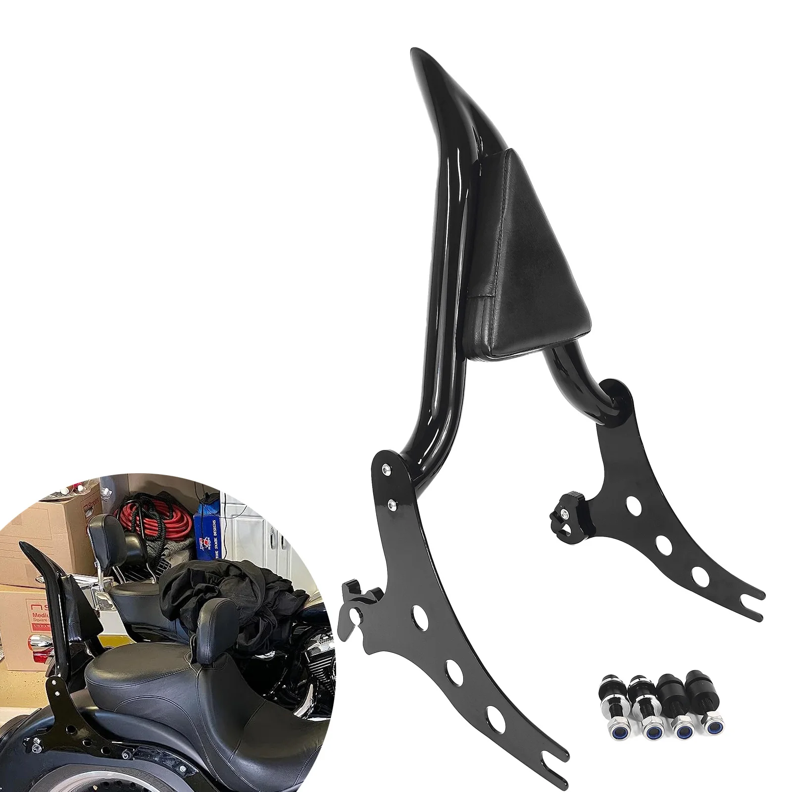 

For Harley Fat Boy FLSTF 2007-2017 Softail 06-12 Night Train Accessories Detachable Motorcycle Rear Backrest Passenger Sissy Bar