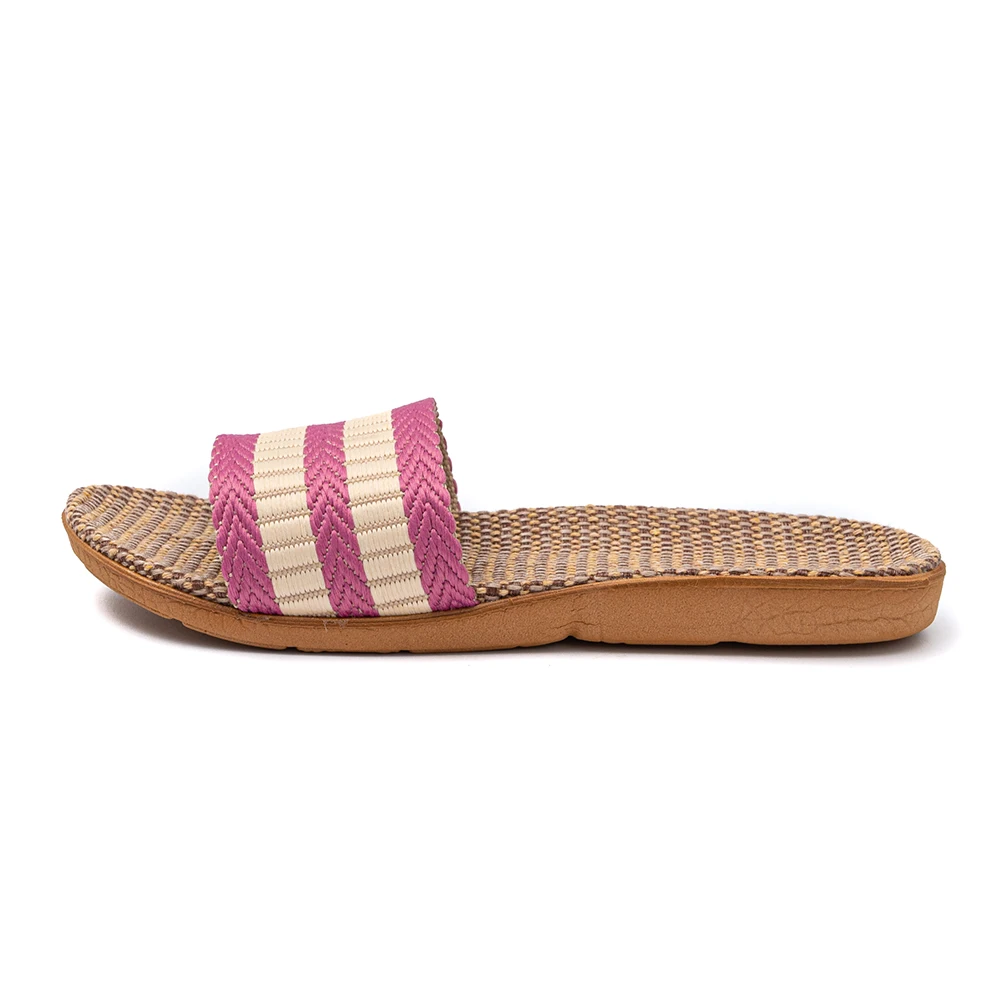 36-45 Mens Slippers For Men EVA Flat Shoes Linen Lightweight Casual Slippers Women For Home DropShipping
