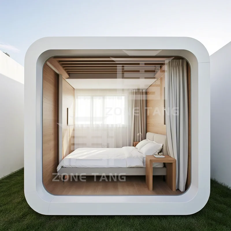 منزل وحدات مسبق الصنع تصميم مخصص فاخر حديث للمنزل الجاهز المحمول بسعر المصنع منازل Apple Capsule Home Houses #4
