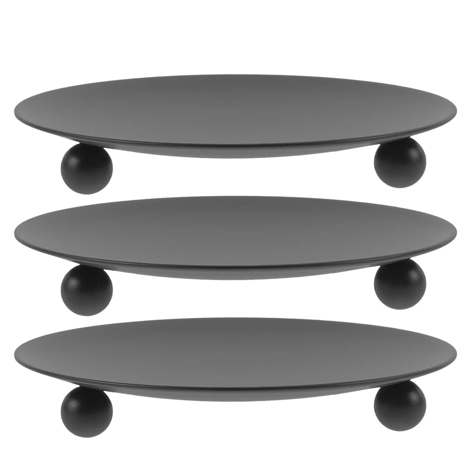 3Pcs Iron Plate Modern Minimalist Stand for Indoor Outdoor Use Christmas Dating Picnic Living Room Decor