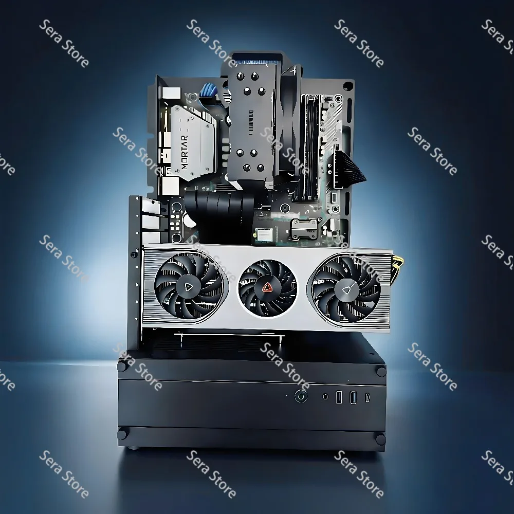 Open Frame PC Case 240/360 Liquid & Air Cooling Rack ATX/MATX Vertical GPU Desktop Mini Case