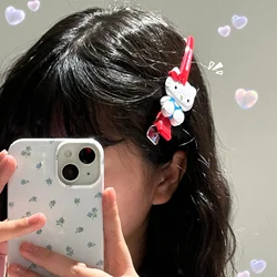 Kawaii Sanrio Hair Clip Cartoon Hello Kitty Hair My Melody Kuromi Cinnamoroll Side Bangs Clip Girl Cute Decoration HairClip Gift