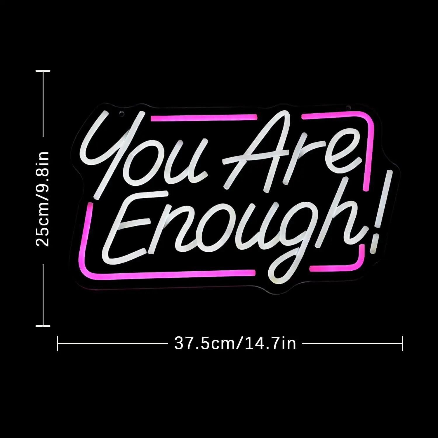 أنت كافية النيون تسجيل USB عكس الضوء ملهمة LED ضوء النيون للتجميل غرفة نوم غرفة المعيشة القراءة الفصول الدراسية جدار ديكور #3