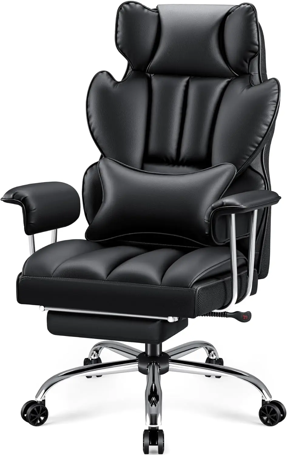 

Ergonomic Office Chair, Reclining Height Adjustable Leather High Back Executive Desk Chair