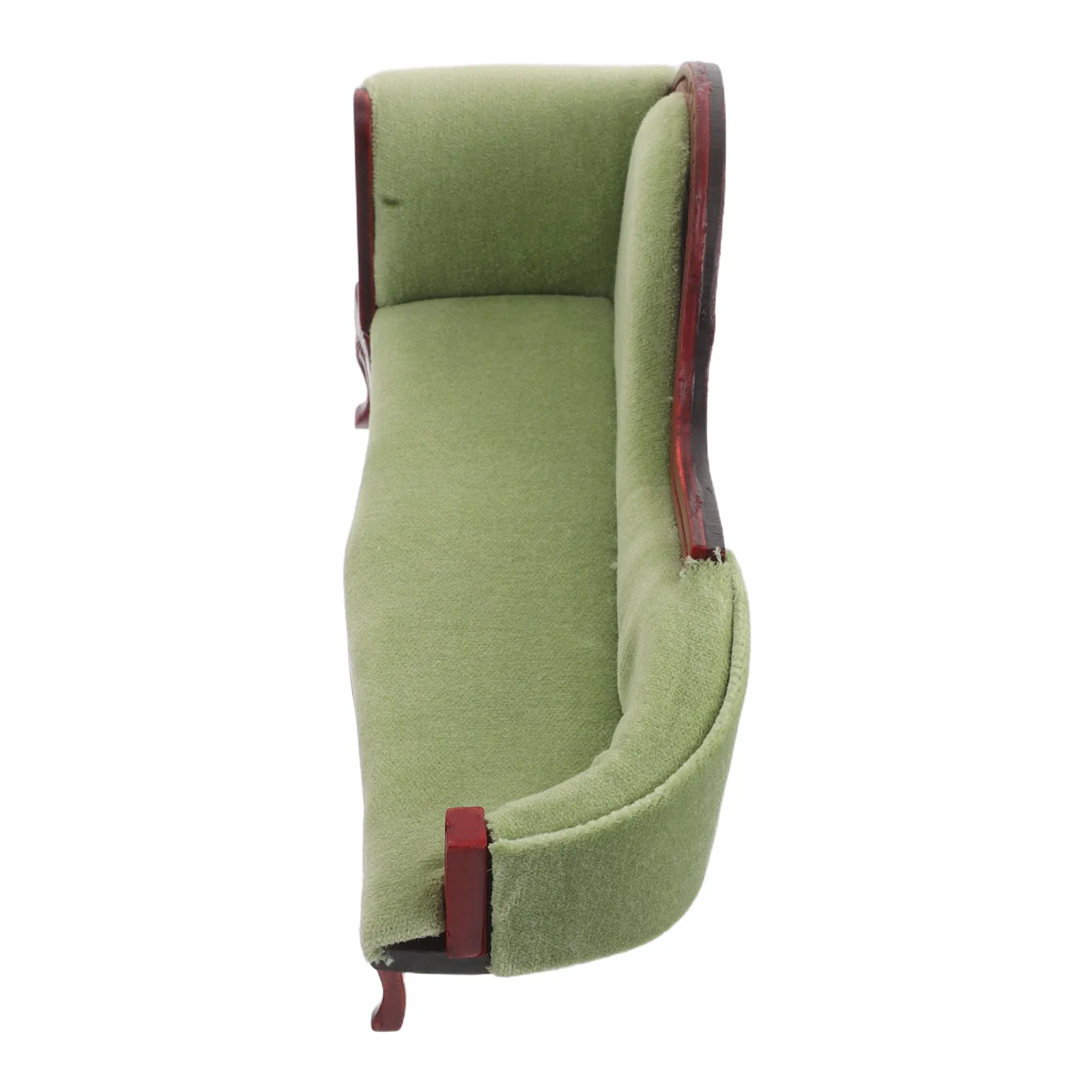 

Миниатюрный диван-шезлонг для кукольного домика в масштабе 1:12, элегантный, реалистичный, с цветочным узором, винтажный, для миниатюрных интерьеров