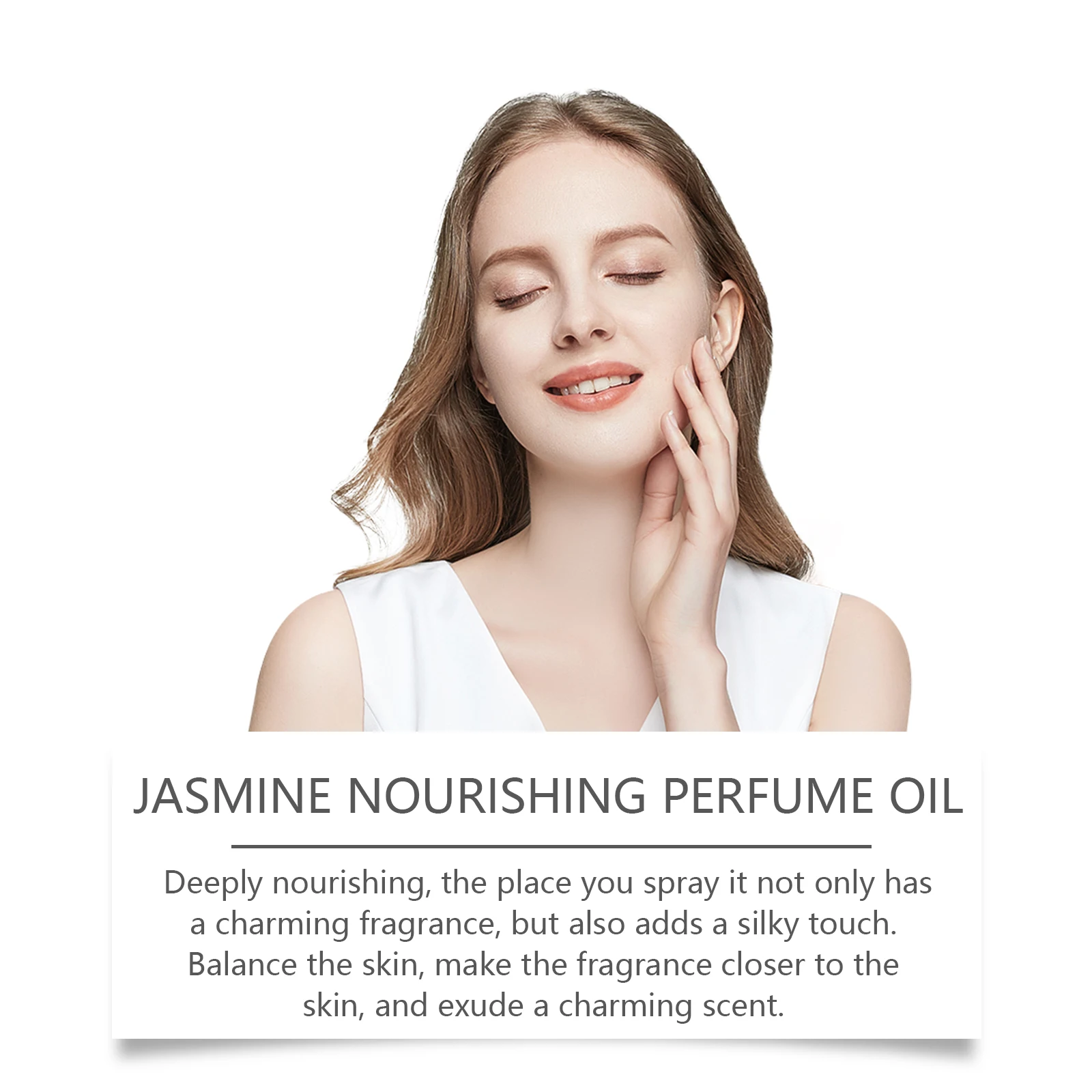 Jasmine Women Perfume Long Lasting Natural Floral Fragrance Fresh Flower Flavor Fragrance Charm Nourishing Body Perfume Oil 50ml