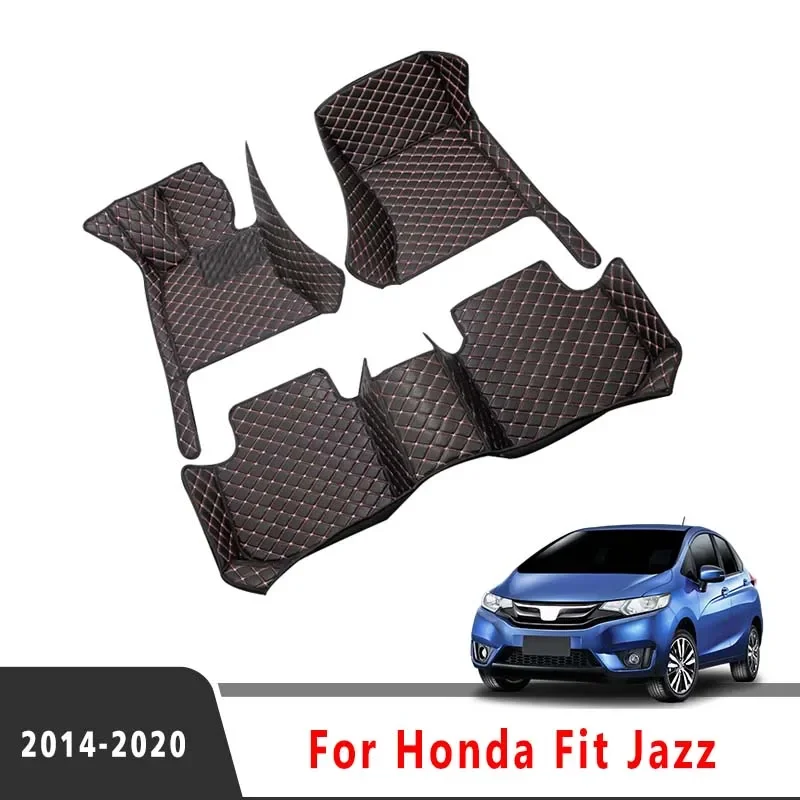 

Автомобильные коврики, коврики для Honda Fit Jazz 2020 2019 2018 2017 2016 2015 (5 местный), аксессуары для интерьера, водонепроницаемые