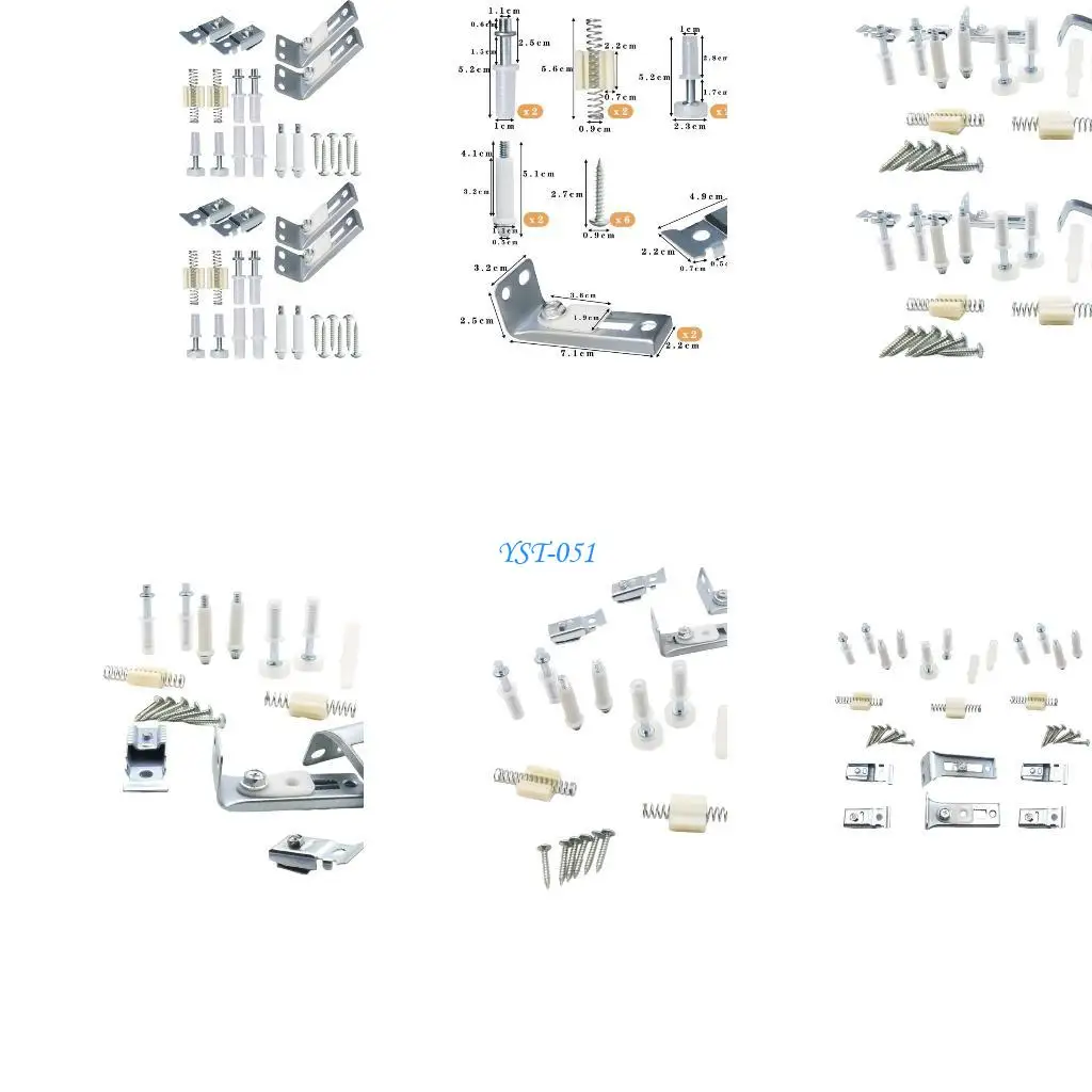 

E15A 40pcs Insutrial Grade Folding Door Repair Set Versatile Hardware Accessories for Folding Doors Prolong Door Durability