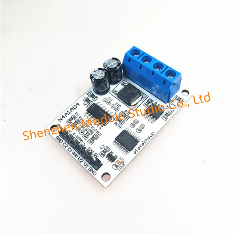 1pcs N4AIA04 4-20MA/0-20MA/0-5V/0-10V 4ch Voltage Analog Acquisition RS485 Modbus RTU ADC Module