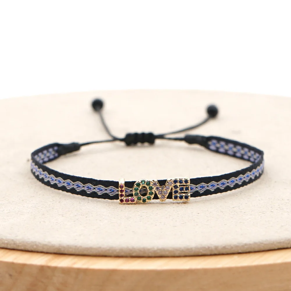 KKBEAD Handgewebtes, umweltfreundliches Stoffarmband für Frauen, verstellbar, Boho-Freundschaftsgeschenk, Yoga-Schmuck, kolumbianisches Makramee-Pulsera – Detail 6