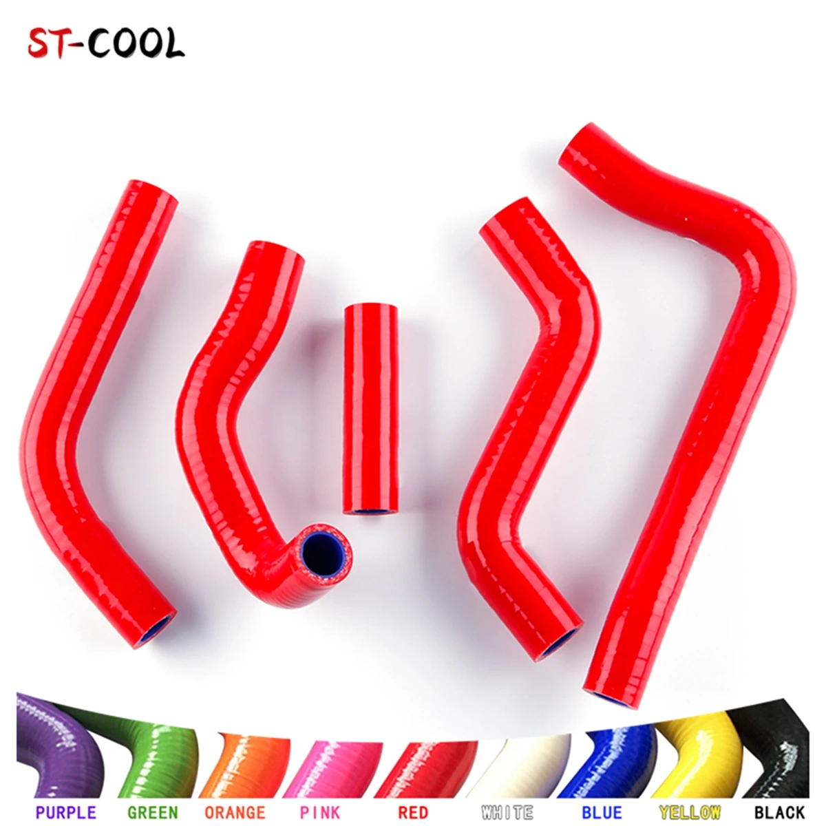 

For Husqvarna TE / TC / TXC / SMR 510 2006 2007 2008 2009 Radiator Coolant Hose Silicone Tube Kit Silicon Pipe 5Pcs 10 Colors