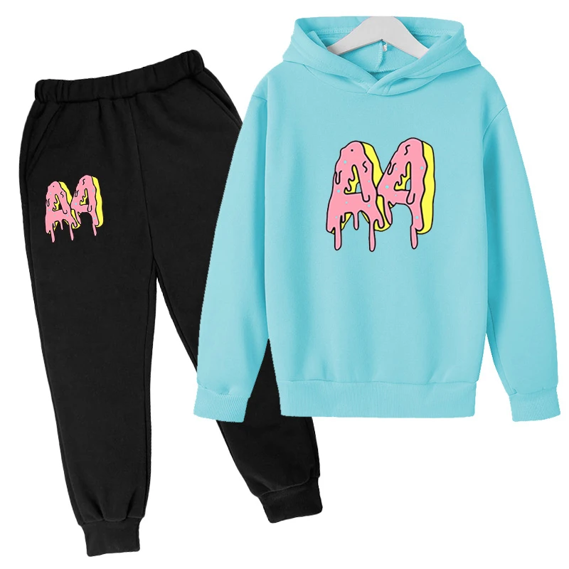 Neue a4 Merchandise Kinder Herbst/Winter charmante Geschenk Hoodie Trainings anzug Mädchen Jungen Kleidung 2-13 Jahre alt Joggen Casual Fashion Anzug