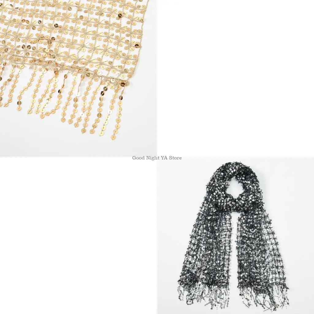 

Сверкающий шарф с вышивкой кружевной накидкой для вечерних мероприятий невесты