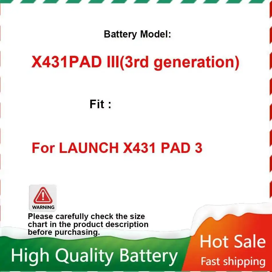 

Automotive Diagnostic Tablet Battery X431PAD Iii 3Rd Generation 15000Mah For Launch X431 Pad 3