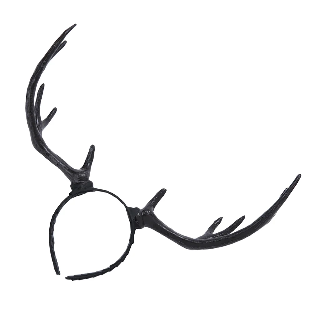 

Elk Horns Simulation Antler Headband Costume Santa Claus External Flocking Christmas Hair Hoop