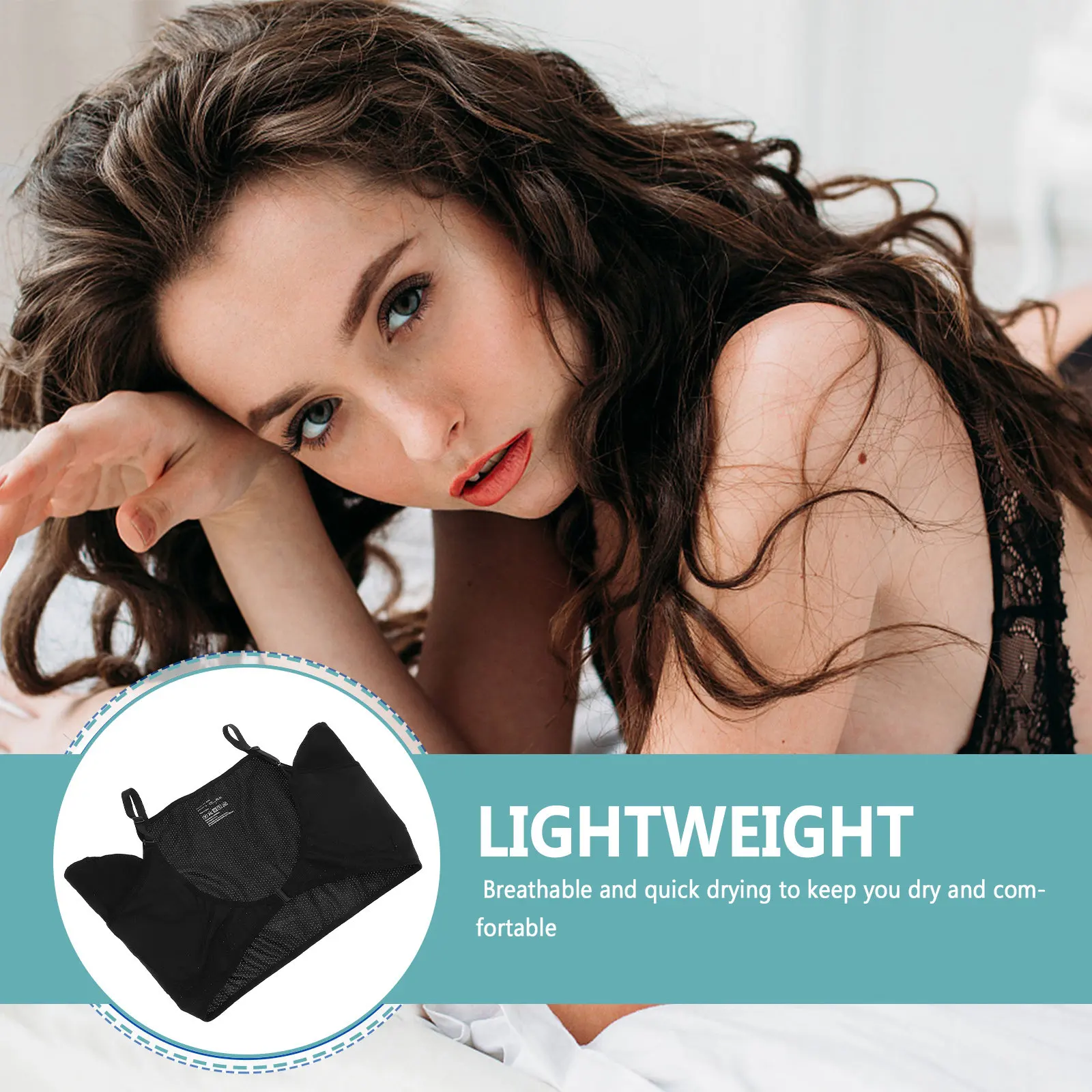 

Washable Underarm Sweat Vest Quick Drying Breathable Anti Leak Stylish Camisole Design for Women Underarm Sweat Vest