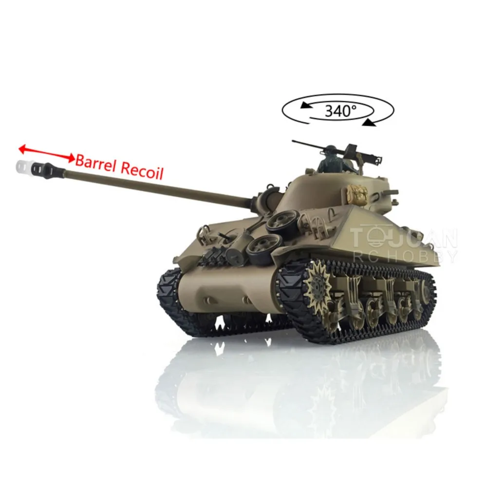 HENG LONG 1/16 TK7.0 M4A3 Sherman RTR réservoir radiocommandé voiture militaire jouets IR bataille BB Airsoft unité de fumée 3898 TH17665